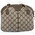 Borsa GUCCI GG Supreme Web Sherry Line PVC Beige Gold 904 02 047 Auth 199660 D'oro - vista 2
