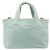 Borsa Tote Miu Miu in spugna Pile Light Blue Gold Tone Auth 198970 Blu chiaro - vista 13