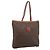 Céline Borsa Tote CELINE Macadam Canvas PVC Pelle Brown Gold Auth 197781 Marrone D'oro