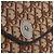 Borsa a tracolla con catena Christian Dior Trotter Canvas Beige Gold Auth 197895A D'oro - vista 17