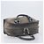 Borsa a mano LOEWE Americana 28 in camoscio grigio argento Auth 200243A Marrone - vista 6