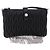 Borsa a tracolla Miu Miu Matelassé in pelle nera argento Auth ka5870SAM Nero - vista 13