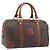 Céline Borsa a mano CELINE Macadam PVC Pelle Marrone Tono Oro Auth ep15813