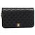 Borsa a catena CHANEL Matelasse Turn Lock in pelle d'agnello nera e oro CC Auth yk20823SAM Nero D'oro - vista 13