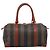 Pequin Borsa Boston FENDI in tela Pecan PVC Nero Marrone Auth 197655 - vista 2