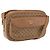 Borsa a tracolla GUCCI in tela Micro GG Beige e oro Auth ep15764