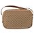 Borsa a tracolla GUCCI in tela Micro GG Beige e oro Auth ep15764 - vista 2