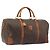 Céline Borsa Boston CELINE Macadam PVC Pelle Marrone Tono Oro Auth 196132