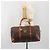 Céline Borsa Boston CELINE Macadam PVC Pelle Marrone Tono Oro Auth 196132 - vista 24
