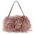 Borsa FENDI Selleria Mini Mamma Baguette Bag Wool Pink Silver 8BR185 Auth yk20834SAM Argento Rosa - vista 13