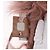 Borsa FENDI Selleria Mini Mamma Baguette Bag Wool Pink Silver 8BR185 Auth yk20834SAM Argento Rosa - vista 9