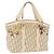 Borsa a mano Christian Dior Trotter Canvas Floral Ivory Silver Auth am12468 Argento Crudo