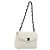 Borsa a tracolla CHANEL Matelasse con catena in pelle d'agnello Bianco Nero CC Auth 199038