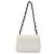 Borsa a tracolla CHANEL Matelasse con catena in pelle d'agnello Bianco Nero CC Auth 199038 - vista 2