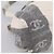 Borsa Tote CHANEL Canvas Grigio Gold CC Auth 196989V Marrone D'oro - vista 16