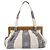 Borsa Tote CHANEL Canvas Grigio Gold CC Auth 196989V Marrone D'oro - vista 2