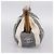 Borsa Tote CHANEL Canvas Grigio Gold CC Auth 196989V Marrone D'oro - vista 3