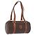 Céline Borsa a mano CELINE Macadam Canvas PVC Leather Brown Gold Auth 198260A Marrone D'oro