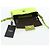 FENDI Custodia per telefono Mamma Baguette Pouch Satin Green Silver Auth 196659M Argento Verde - vista 10