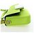 FENDI Custodia per telefono Mamma Baguette Pouch Satin Green Silver Auth 196659M Argento Verde - vista 3