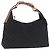 Borsa a Tracolla GUCCI GG Canvas Horsebit Nero Oro 115867 Auth yk20814V D'oro