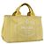 Borsa a mano PRADA Kanapa PM Canvas Yellow Gold Tone Auth BA15357 Giallo