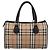 Borsa Boston Burberrys Nova Check Canvas Beige Gold Auth 200948 D'oro - vista 2
