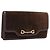 Borsa a pochette GUCCI in camoscio marrone e oro Auth 200926 D'oro