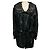 Abrigo reversible de piel de cordero Broadtail negro Akris con cremallera frontal