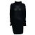 Prabal Gurung Black Langärmeliges Kaschmir-Strickkleid mit Rollkragen Schwarz