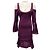 Herve Leger Bordeaux Combo Kamryn Cold Shoulder Cocktailkleid aus elastischem Pointelle-Strick