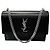Borsa a tracolla Sunset Medium in pelle di vitello nera Saint Laurent Nero