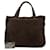 Tote Chanel in camoscio e shearling marrone - vista 7