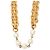 Collana a doppio giro di perle finte placcata oro Chanel Gold D'oro - vista 4
