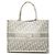 Dior Medium Book Tote aus bestickter Oblique Canvas Grau