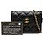 Borsa a tracolla Chanel Mini CC Quilted Lambskin Pearl Crush Pouch nera con catena Nero - vista 7