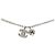 Collana con mini ciondolo a cuore in strass e ottone argentato Chanel CC Argento - vista 2