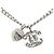 Collana con mini ciondolo a cuore in strass e ottone argentato Chanel CC Argento - vista 3