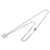 Collana con pendente Chanel CC in ottone argentato Argento