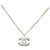 Collana con pendente Chanel CC in ottone argentato Argento - vista 3