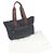 Tote Gucci in nylon nero con banda Web - vista 11