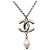 Collana con pendente Chanel CC in ottone argentato, strass e perle sintetiche Argento - vista 3
