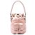 Bolsa Bucket Mini Mon Tresor Fendi em cetim rosa