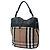Borsa Hobo Sycamore Burberry Medium Mega Check in tela e pelle marrone - vista 2