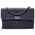 Borsa a tracolla Chanel Chocolate Bar Denim Reissue 2.55 con patta Blu