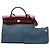 Borsa Hermès Toile Herbag Zip 31 Blu - vista 7