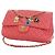 Bolso de hombro Chanel Medium Classic Single Flap de piel de cordero rosa con dijes de corazón de San Valentín - vista 10