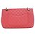 Bolso de hombro Chanel Medium Classic Single Flap de piel de cordero rosa con dijes de corazón de San Valentín - vista 2