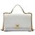 Borsa Chanel Medium Stitched Caviar Chic Affinity Top Handle Bag Satchel Bianca Bianco