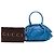 Borsa Satchel Gucci Guccissima Sukey Blu - vista 7